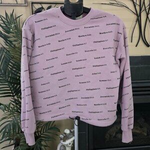 NWT Urban Nation sz XS scripture / bible verse / sweatshirt